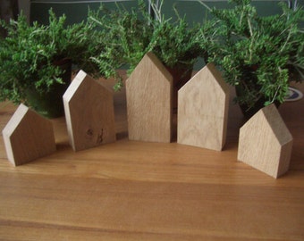 Wooden house made of solid oak wood in various sizes - individually selectable