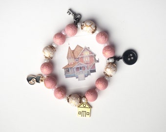 Pink Palace Bracelet, Coraline Inspired Jewelry