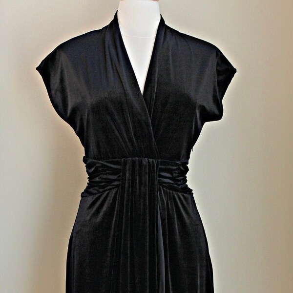 Black Velvet Dress Etsy
