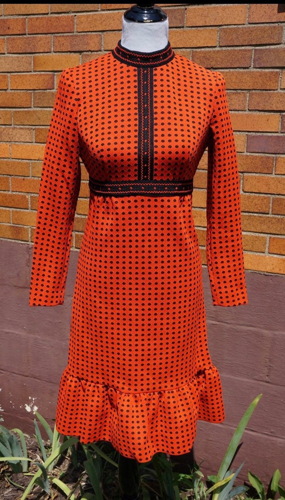 Fabulous vintage fall dress. Perfect for Thanksgi… - image 1
