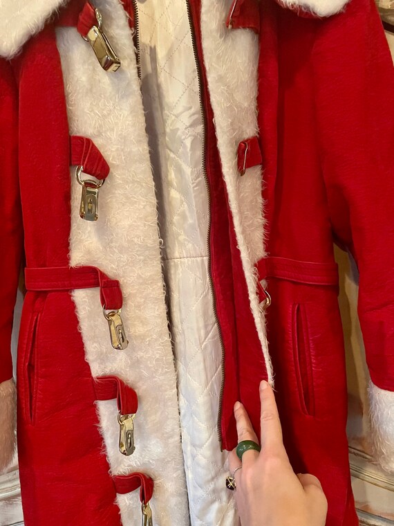 Vintage Christmas Coat Santa Jacket - image 8