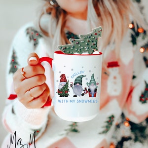 Christmas Gnomes Coffee Mug: &#39;Chillin With My Snowmies&#39; Design