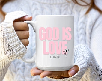 God Is Love Mug: Christian Bible Verse Gift