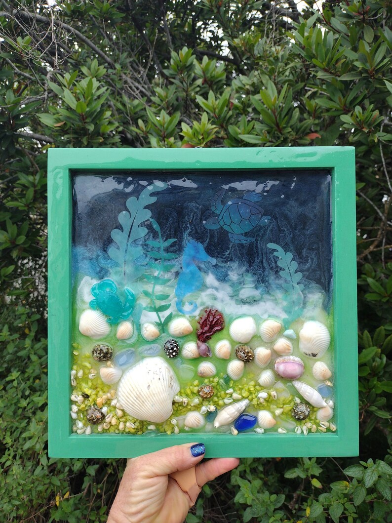 Resin Artwork 3D Textured Resin Art Ocean ocean Wall Art Etsy