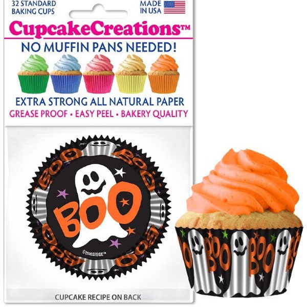 Friendly Ghost Cupcake Liners, Halloween Cupcakes, Baking Supply