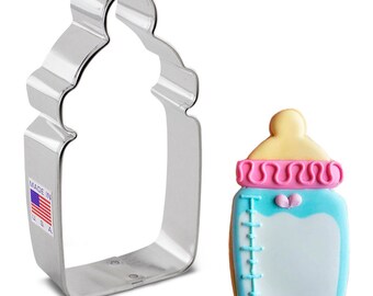 Baby Shower Cookie Cutter Set; Rattle, Onesie & Bottle Cutters, Gender Reveal Baking Tools