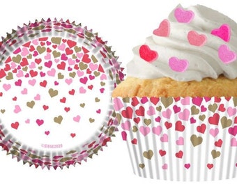 Valentine Wedding Party Heart Lace Vine Cupcake Wrappers Baking Cake Cups Cake