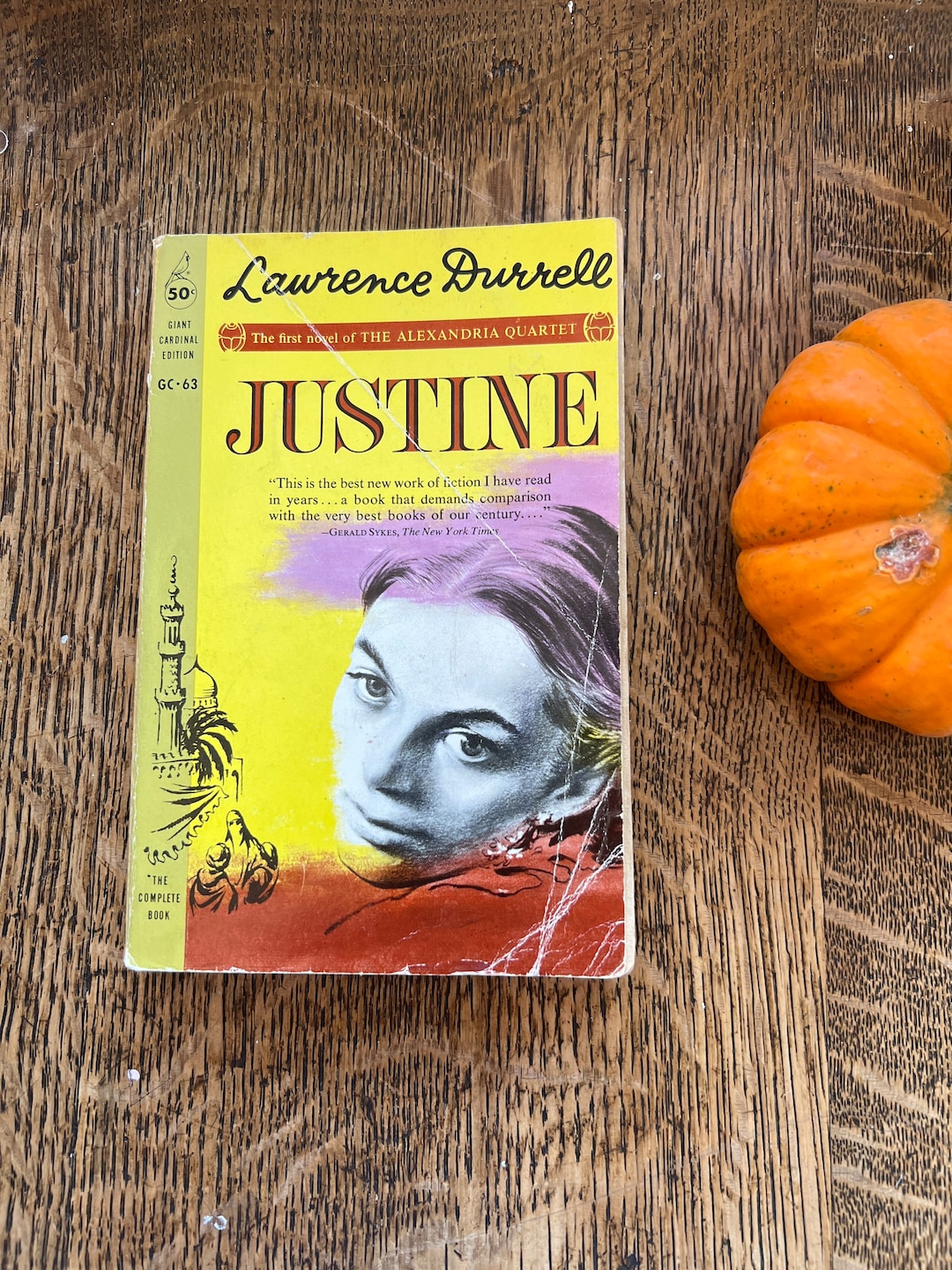 Justine by Lawrence Durrell giant Cardinal Edition, 1961 Vintage Mass