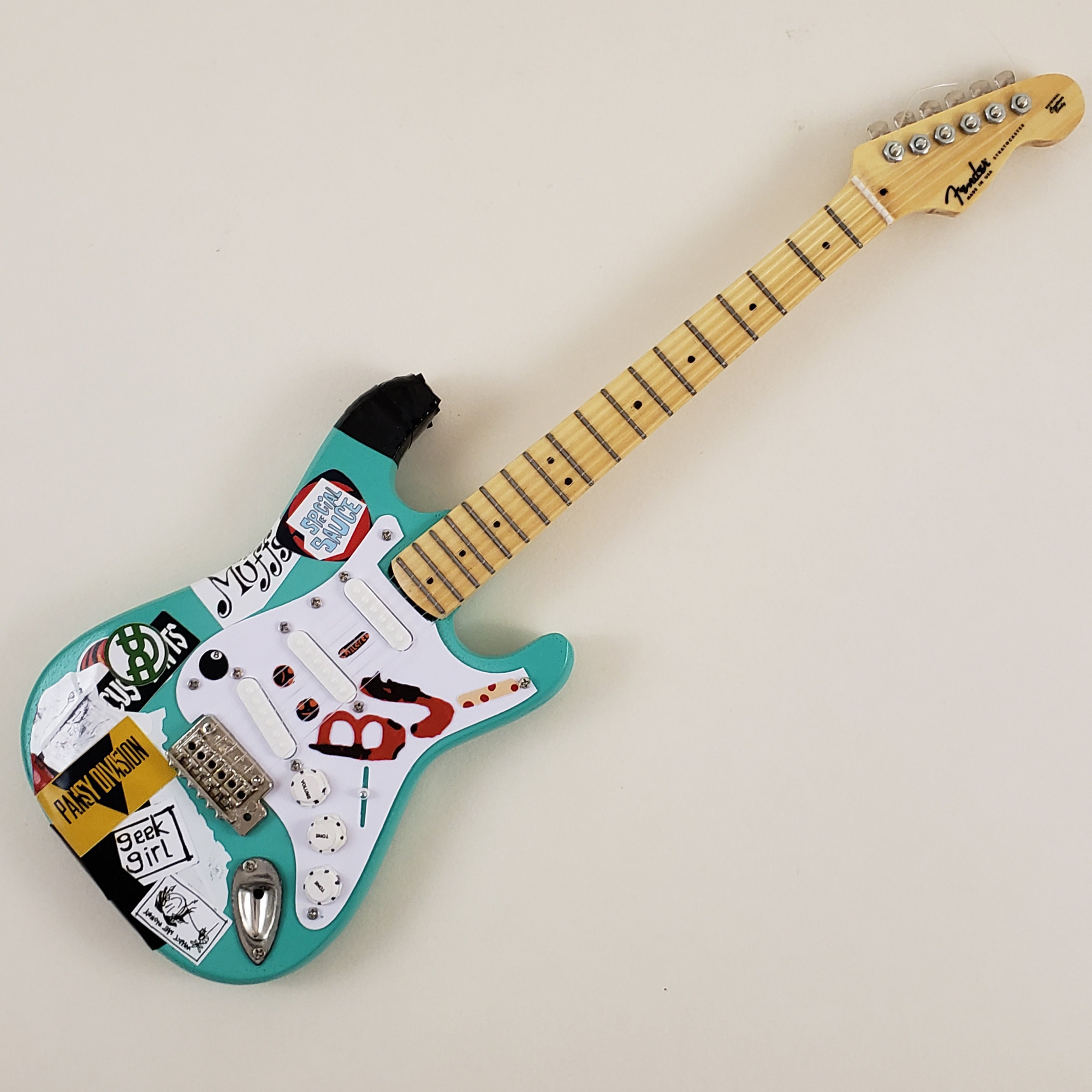 Custom Billie Joe Armstrong Mini Guitar Blue From Green Day