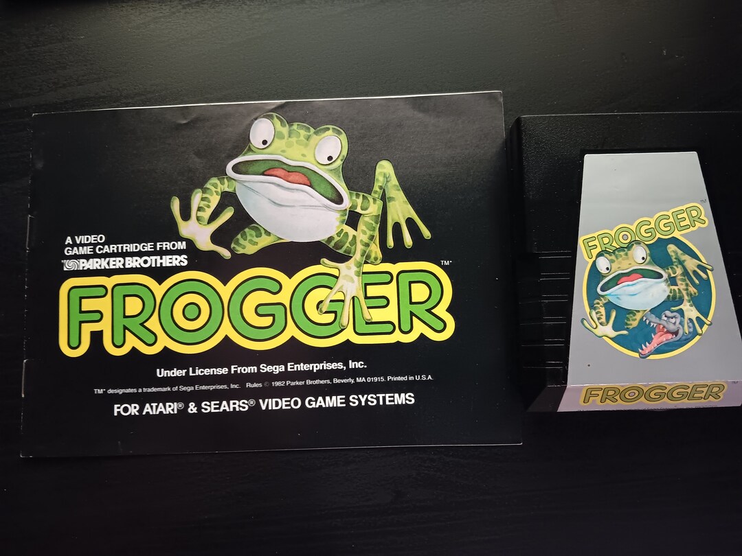 Frogger Vintage Atari Video Game Cartridge and Manual Etsy