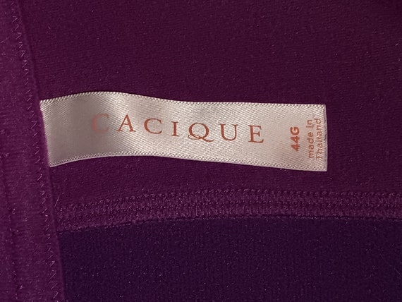 Women's Cacique Purple Polka Dot Bra Size 44G - image 3