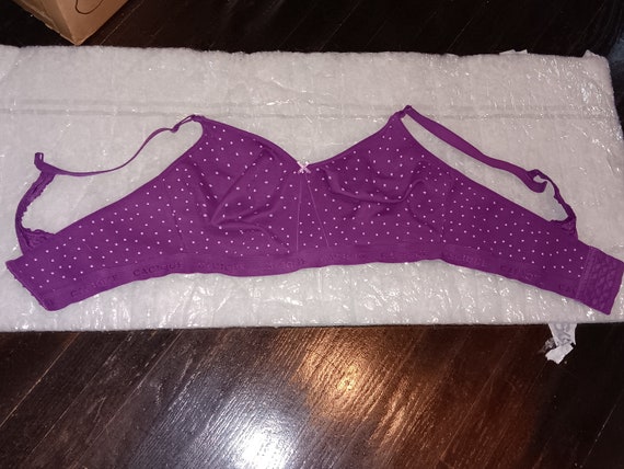 Women's Cacique Purple Polka Dot Bra Size 44G - image 1
