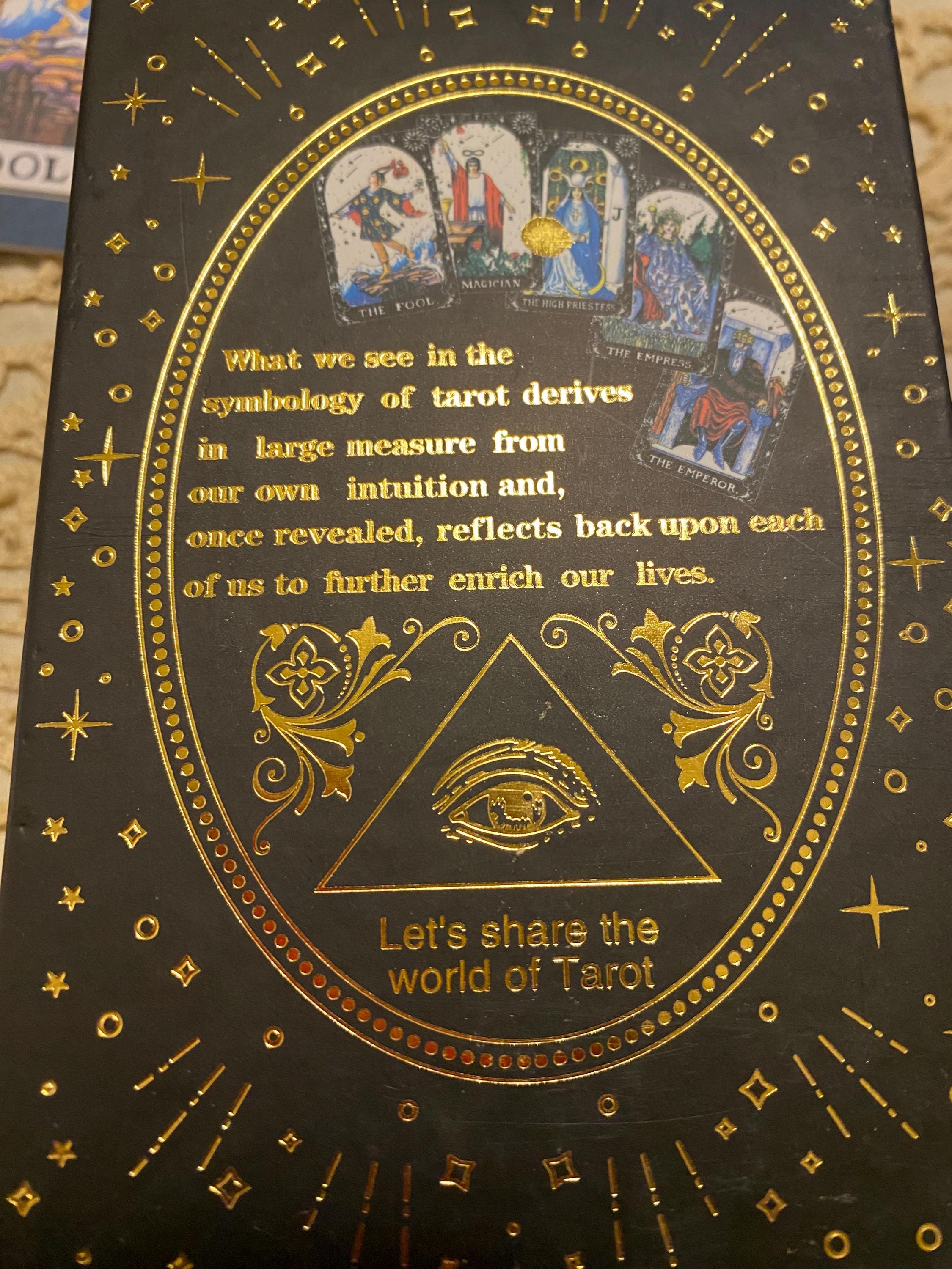 Rider Waite Black Gold Foil Tarot Deck - Etsy
