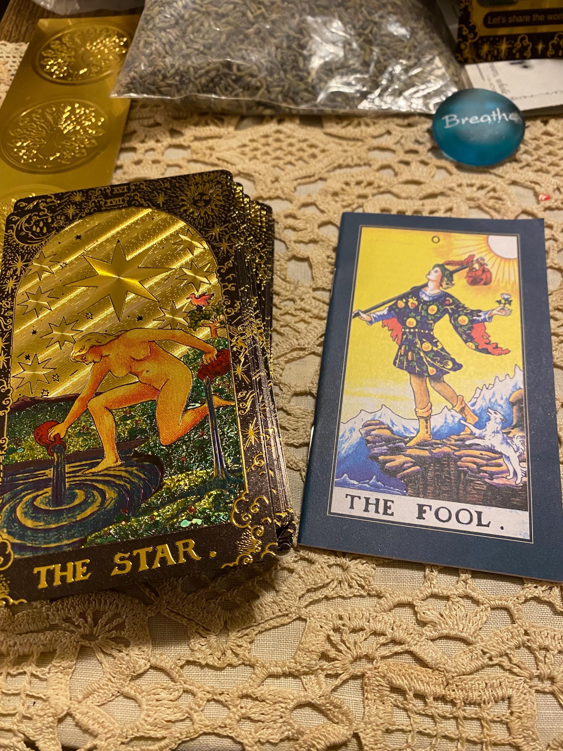 Rider Waite Black Gold Foil Tarot Deck - Etsy Canada