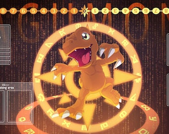 Agumon Digimon TCG Playmat - Stitched Edge Card Game Mat