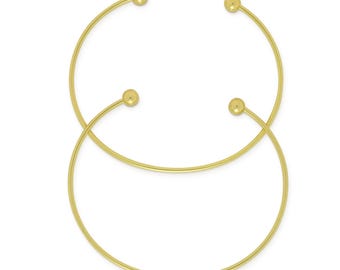14K Gold Ball Cuff Bangles, Adjustable Cuff Bracelets, Minimalist Gold Cuffs, Stackable Bangles, Everyday Jewelry