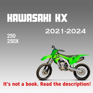 Werkstatt Handbuch für 2021-2024 Kawasaki KX250 | KX250X | KX250 50er Jahre