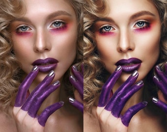 Dodge and Burn Photoshop Action, Melanin Portrait Detail Enhancement, Pro Retouch for Black Skin Tones, Contouring Tool, Digital Download