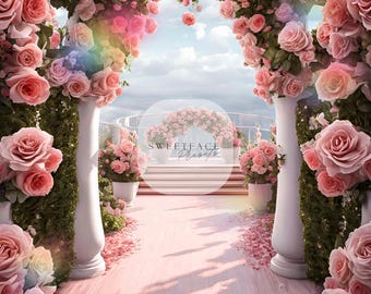 Lover's Beach Digital Background, Maternity Background, Wedding Background, Beach Backdrop, Party Backdrop, PNG Background, Zoom Backgrounds