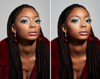 Brown Girl Skin Photoshop Actions, Melanin Photoshop Actions, Studio Retouching Tool for Black Skin, Paint On Photoshop Actions