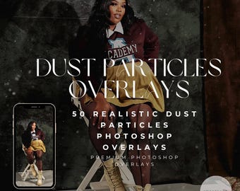 50 Realistic Dust Particles Photoshop Overlays (JPG), Instant Digital Download