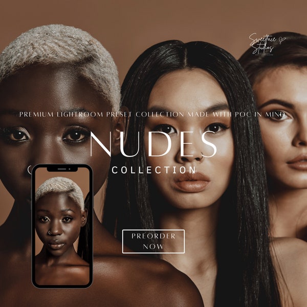 5 Nude Color Lightroom & Lightroom Mobile Presets | Digital Download for Enhanced Skin Tones (Black Women)