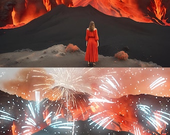 100 Fireworks Photoshop Overlays | Realistic Firework Effect Bundle | 4th of July New Year Photo Overlays JPG | Night Sky Celebration