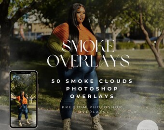50 Realistic Smoke Fog Photoshop Overlays, JPG, Video, Photo, Fog (Digital Download)