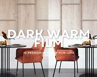 Dark Warm Film LUTs for Melanin Skin, Moody Cinematic Presets for Photoshop Premiere, Brown Skin Video Color Grading, Digital Download