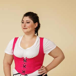 Pink Kate Corset, Pink Corset, Barbie Pink Corset, Pink Corset Top