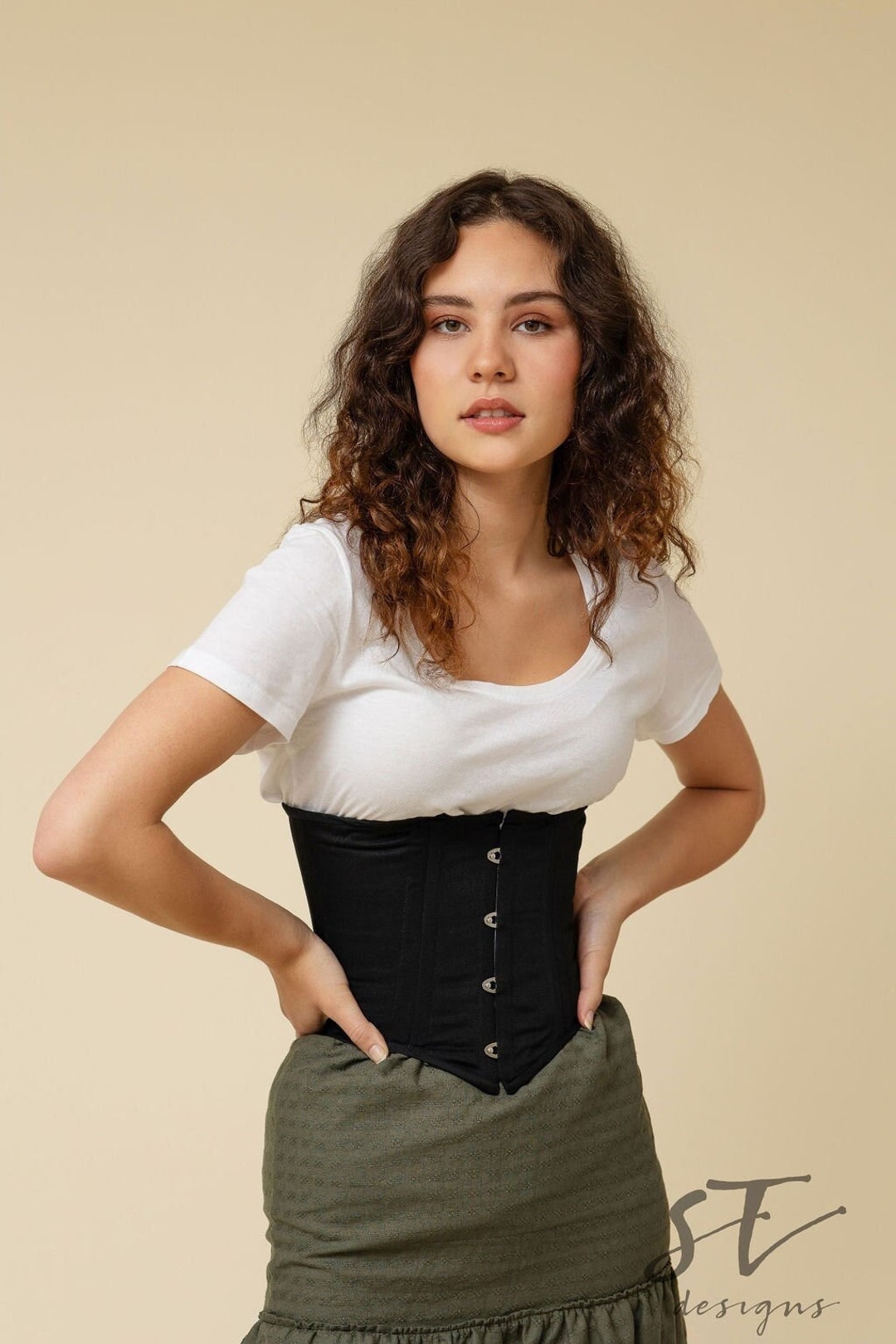 Black Waist Cincher Black Corset Belt Etsy