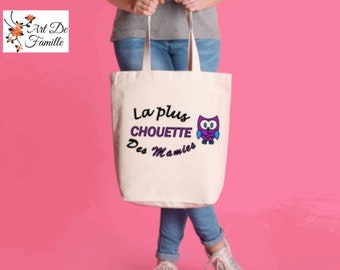Tote bag Bag Granny Personalized gift Owl Grandmother's Day Canvas Bag Bag Tote Bag Shoulder Bag Handle