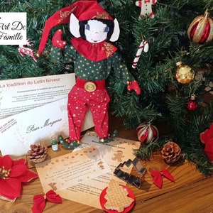 Lutin Farceur de Noel Accessoires, Elf on The Shelf Pets Reindeer Kit avec  Livre d'anglais / Renne