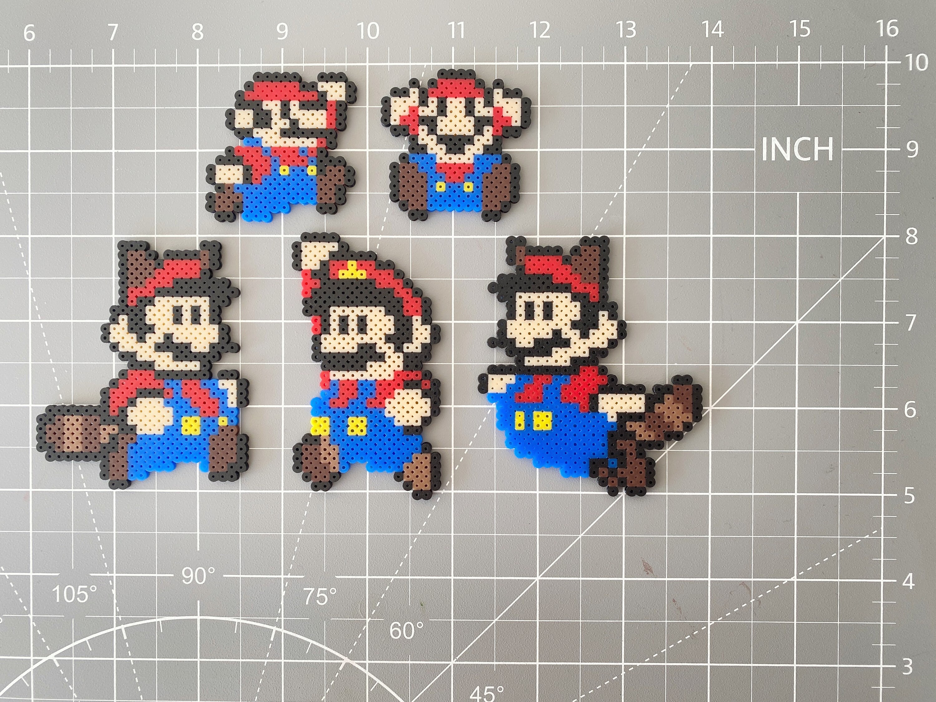 Super Mario Bros Pixel Perler Beads Art, Can be Fridge Magnet 