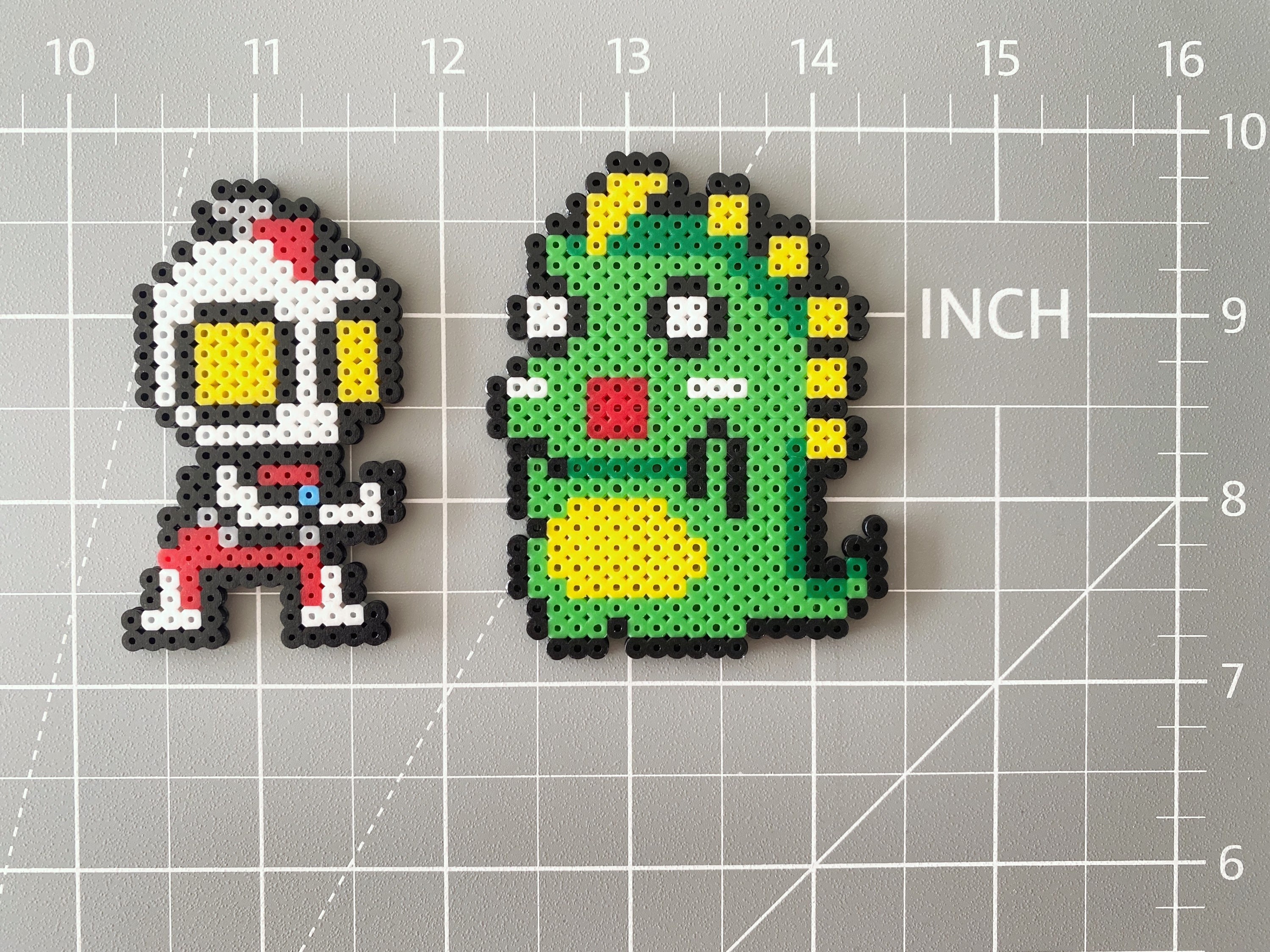 Ultraman and Godzillapixel Perler Beads Art Can Be Fridge Etsy New