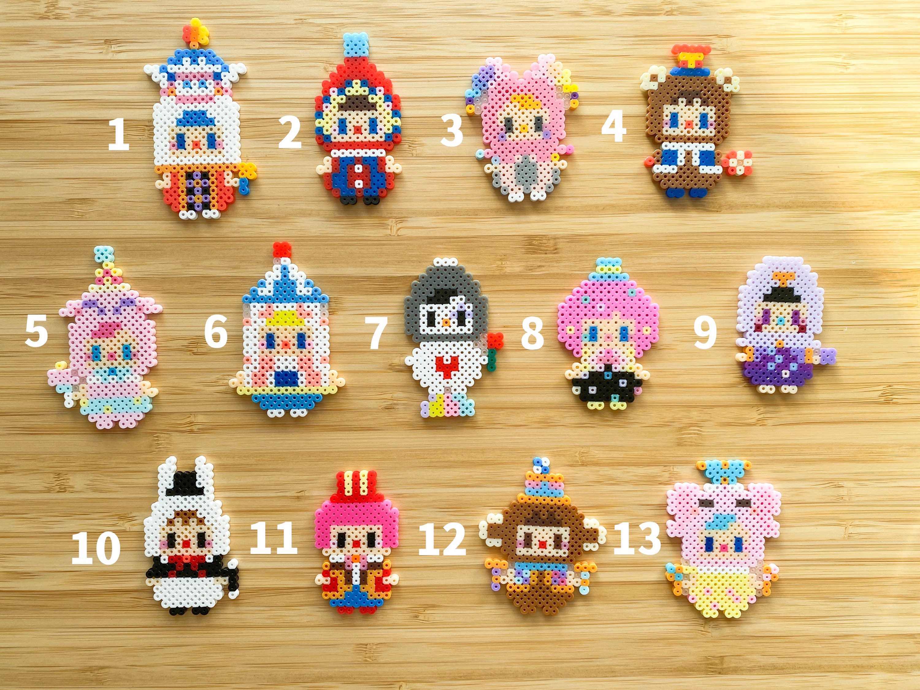 Pucky Circus Babies Series-perler Beads Art, Pixel Art, Fridge