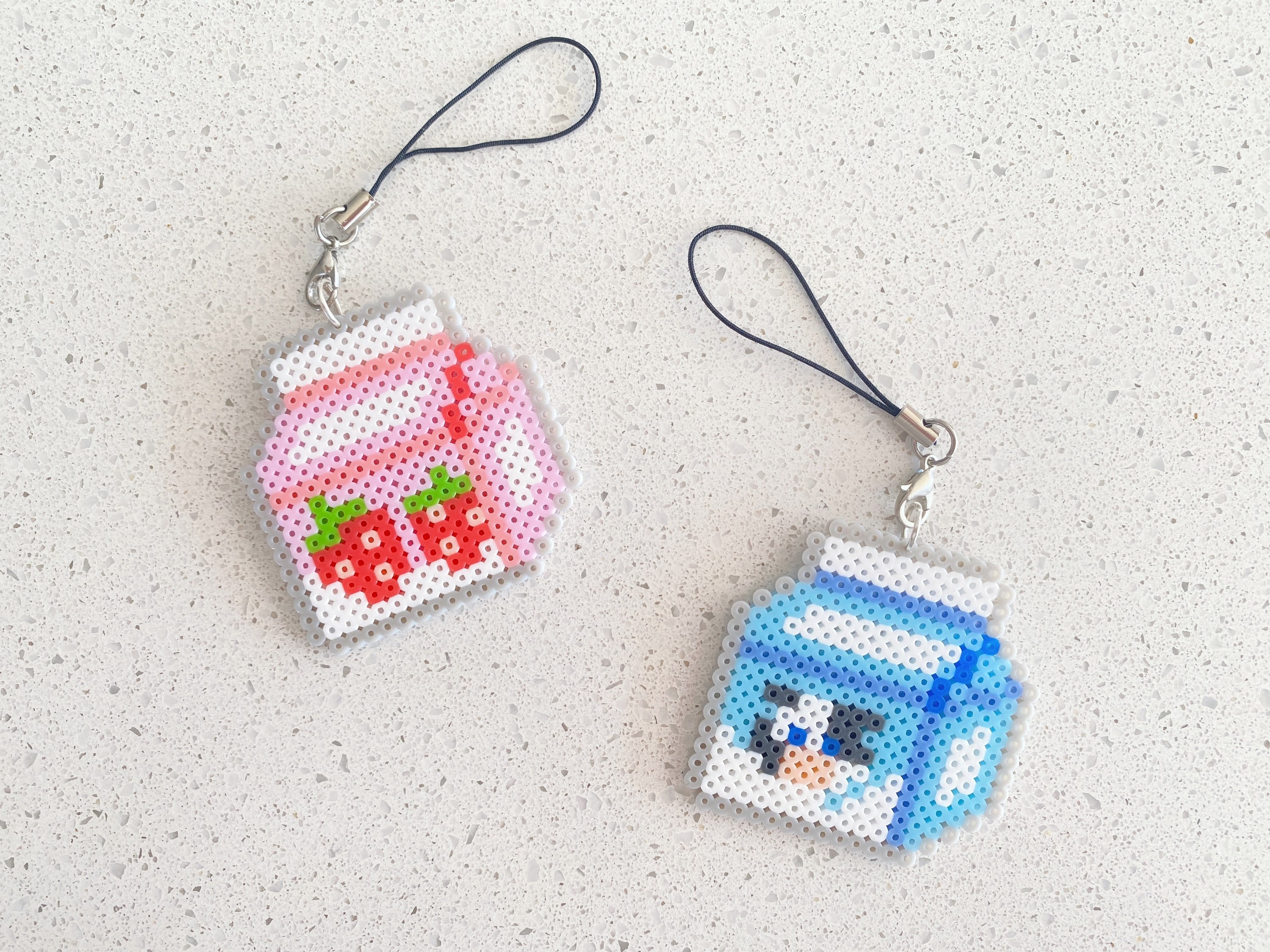 draw MILK BEADS BRACELET（BEADS:L） Milk Boxes- Pixel Perler Beads Art, Can Be Fridge Magnet, Keychain
