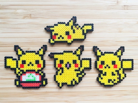 Pikachu pokemon Mini Hama Bead Wall Art/magnet 