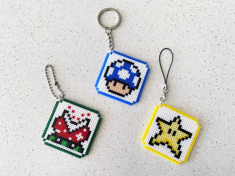 Super Mario Blocks-pixel Perler Beads Art, Can Be Fridge Magnet ...