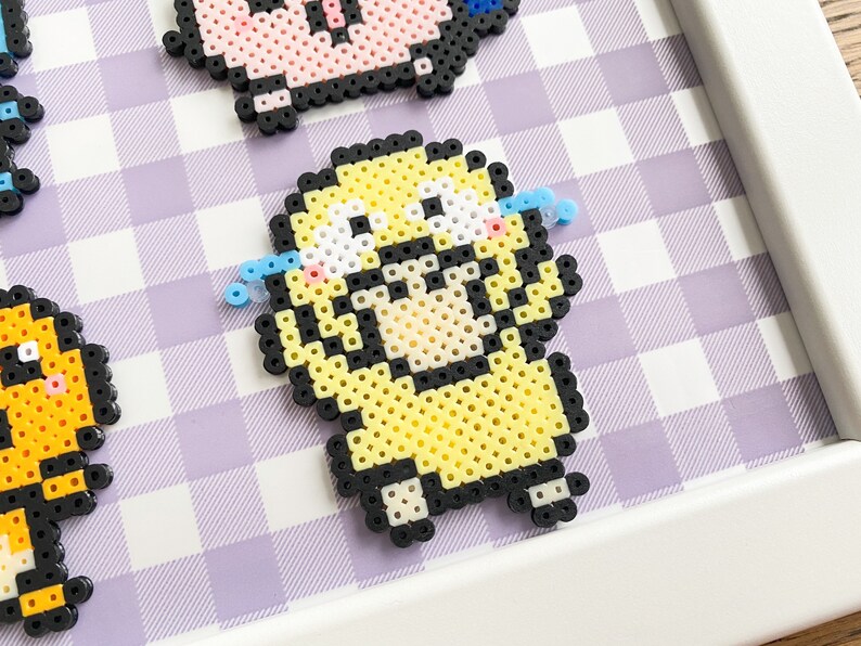 4 Pokémon Characters Perler Beads Art Framed Wall Decor Etsy UK