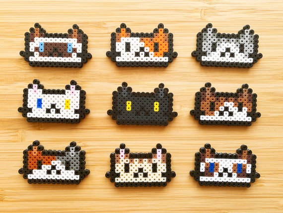 Adorable Cat Portrait-mini 8bit Pixel Perler Beads Art, Can Be Fridge  Magnet, Phone Charm, Keychain or Badge. -  Sweden