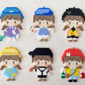 TOPTOY zZoton Molinta Shopping Series - Pixel art perles perler, peut être un aimant pour réfrigérateur, un porte-clés, une breloque pour téléphone et un badge !