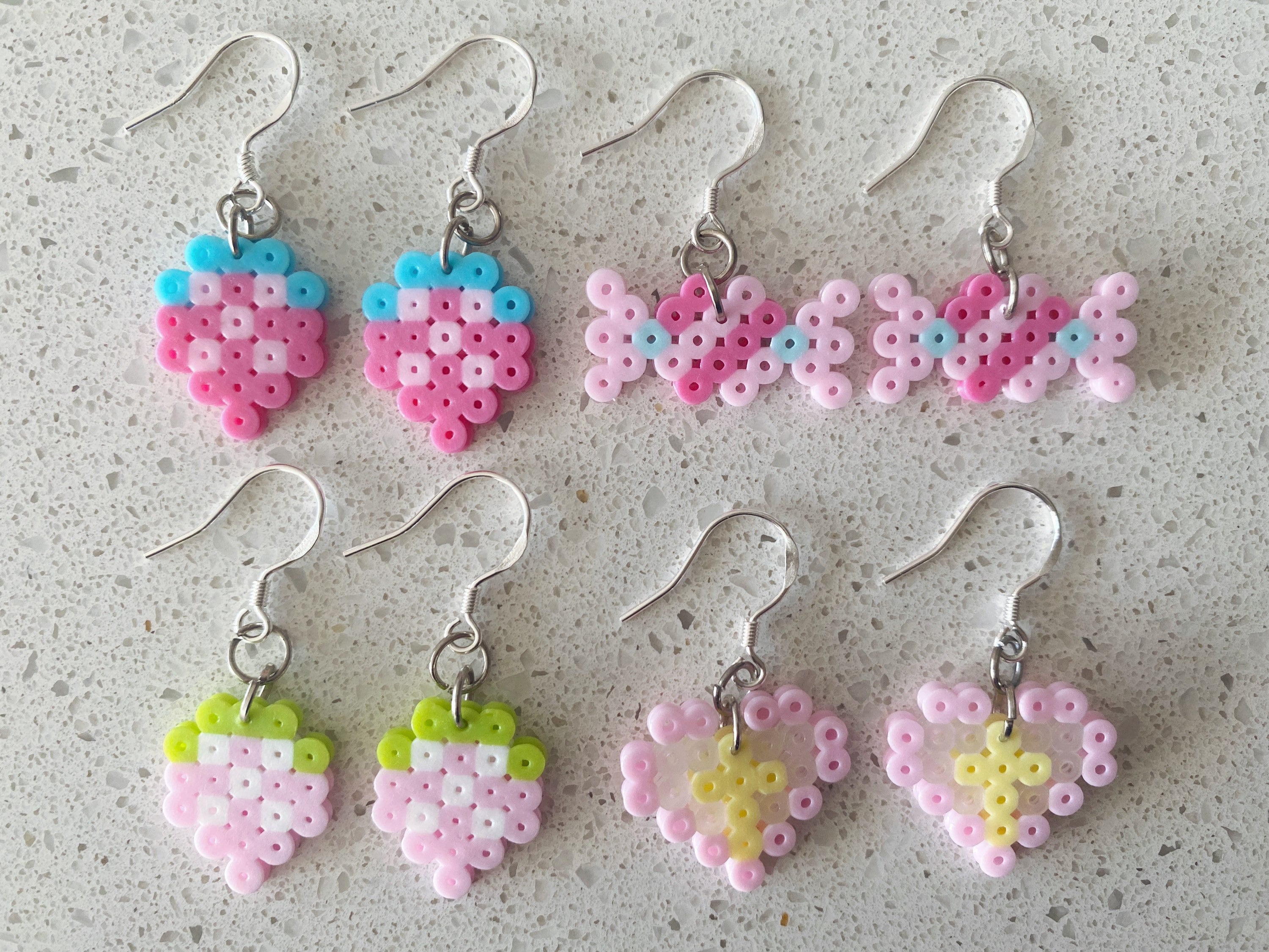 Little Twin Stars Sanrio Perler Bead Earrings 