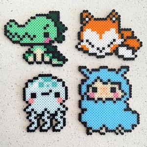 Kawaii Perler Bead Animals 