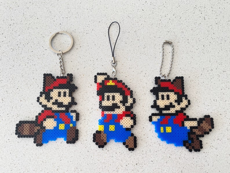 Super Mario Bros Pixel Perler Beads Art, Can Be Fridge Magnet, Keychain ...