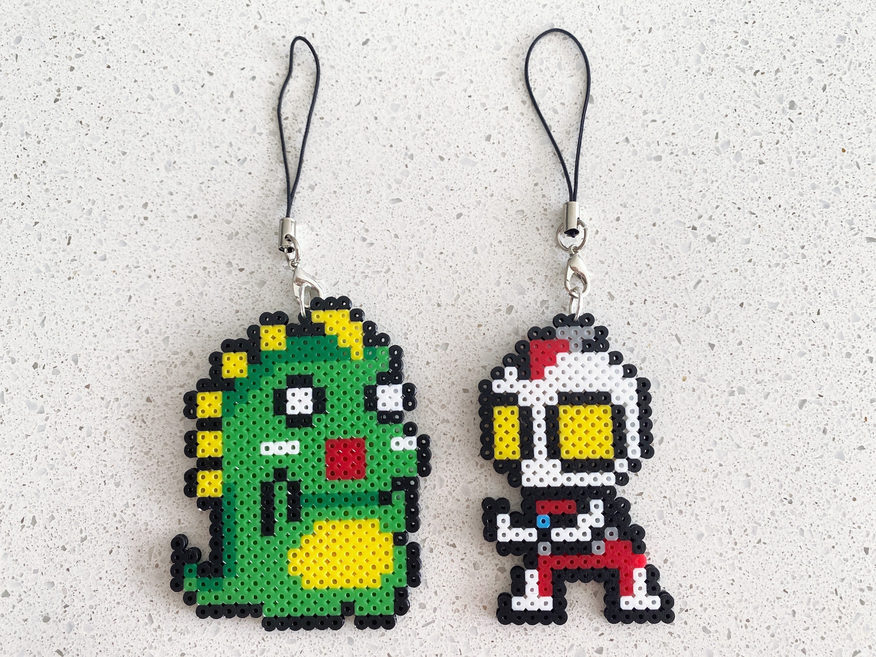 Ultraman and Godzilla-Pixel Perler Beads Art, Can be Fridge