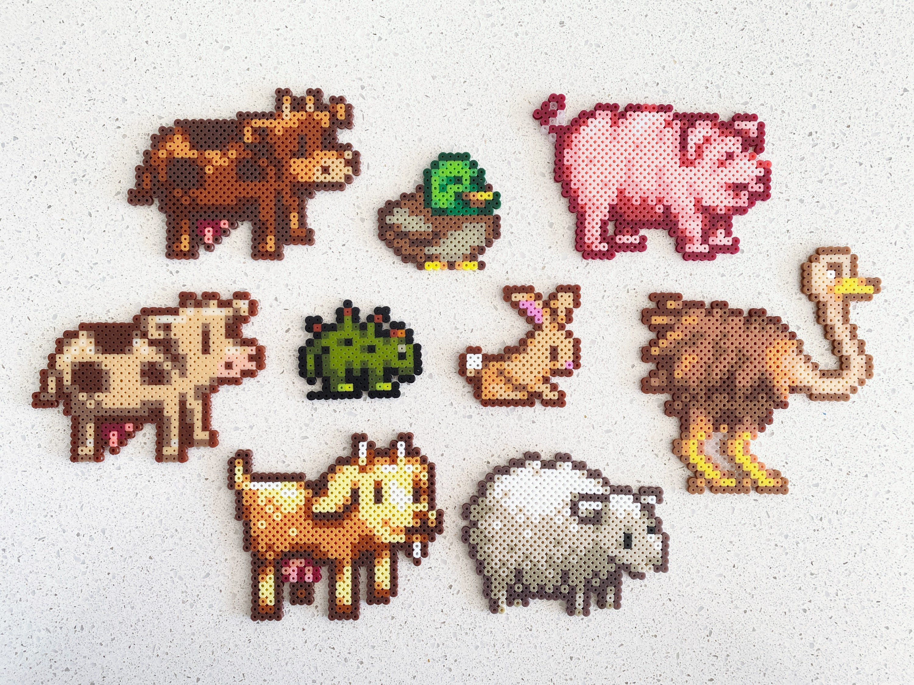 Kawaii Perler Hama Beads Animal Designs Cute Animal Perler Beads