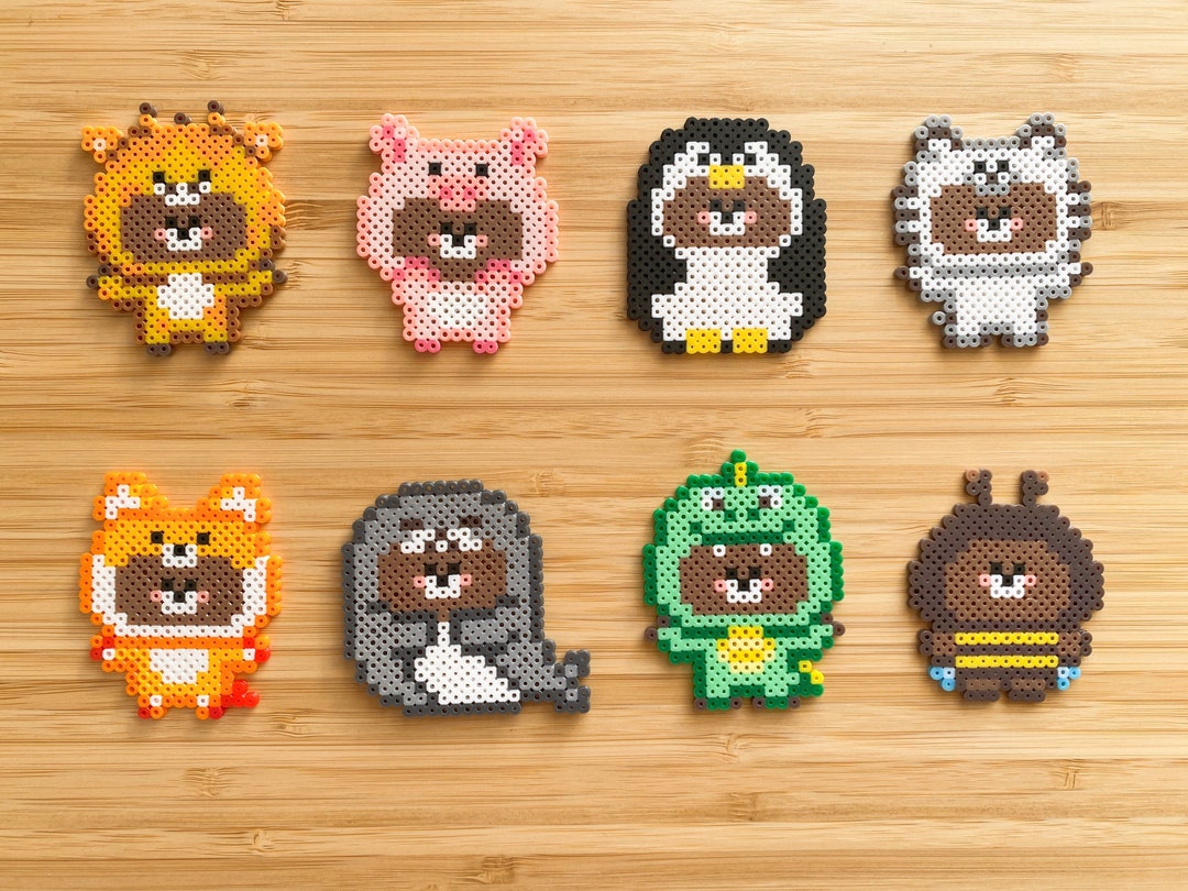 Line Friends Brown Bear-perler Beads Art, Can Be Fridge Magnet
