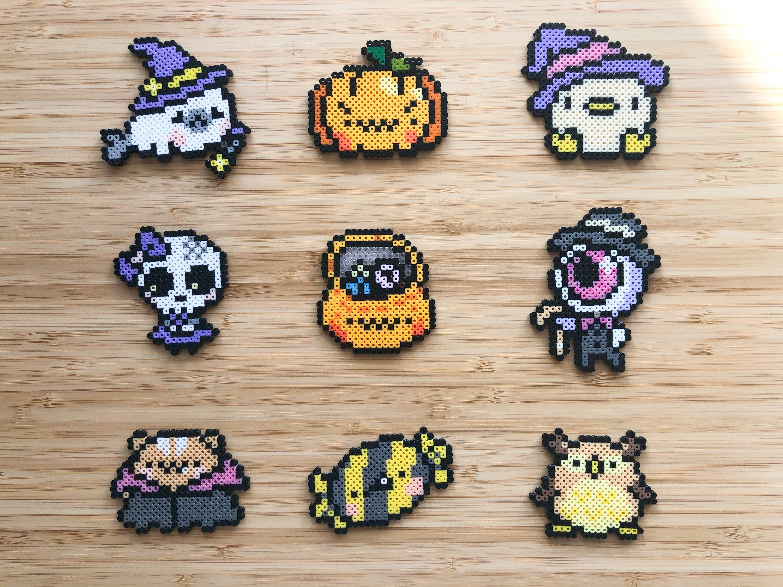 Clawbert Halloween Cute Characters Perler Beads Art, Pixel