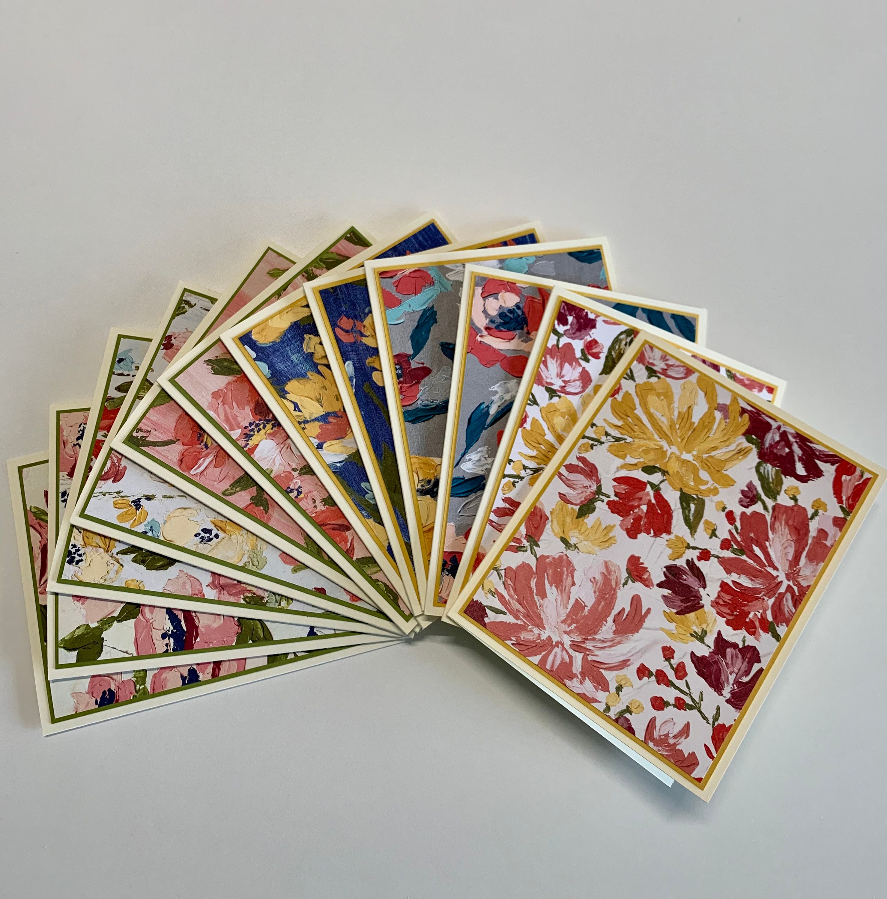 Handmade Stampin’ up Fine Floral Designer Series Paper Notecards W ...
